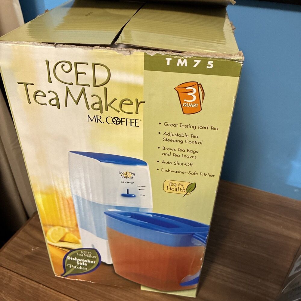 Mr. Coffee TM75 3-Quart Iced Tea Maker Blue Brand New in Box 2009 - Picture 11 of 13
